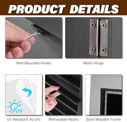 ULTRGEE Wall Mounted Knife Display Case
