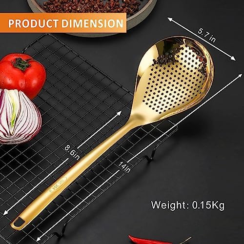 YimiArtisan-Grade 304 Stainless Steel Ladle Set for Cooking and Serving