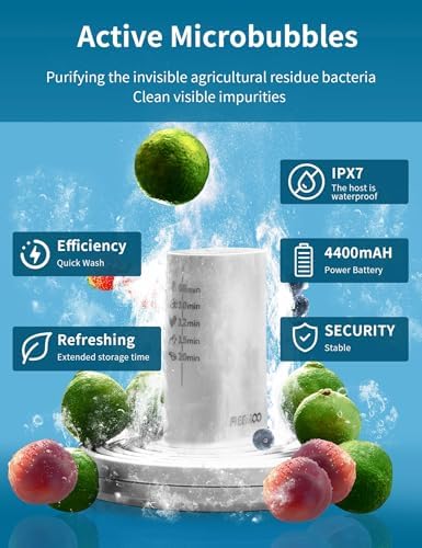 Fruit and Vegetable Portable Washer Ionic PurificationTechnology