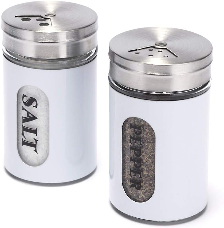 Premium Salt Pepper Shakers Set White