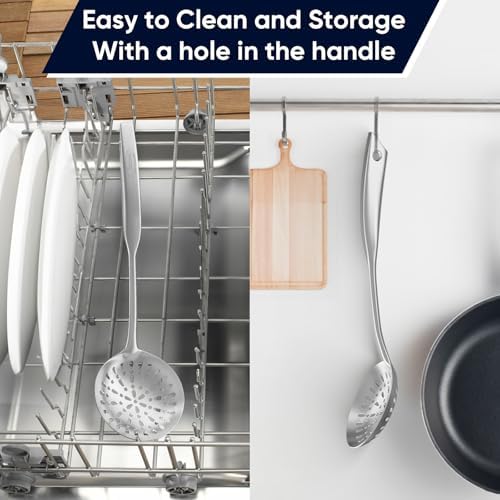 Stainless Steel Skimmer Spoon Durable Kitchen Tool from Newness