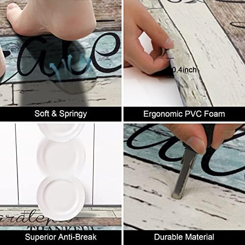 Comfort Non-Slip Kitchen Mat Set for Standing DeskFarmhouse Style