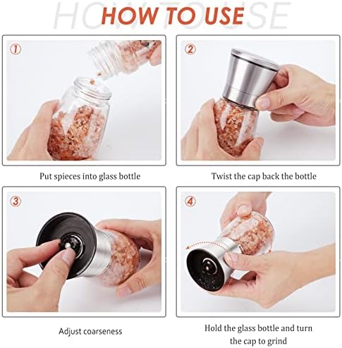 Ebaco Salt Pepper Grinder Set 2 Pack