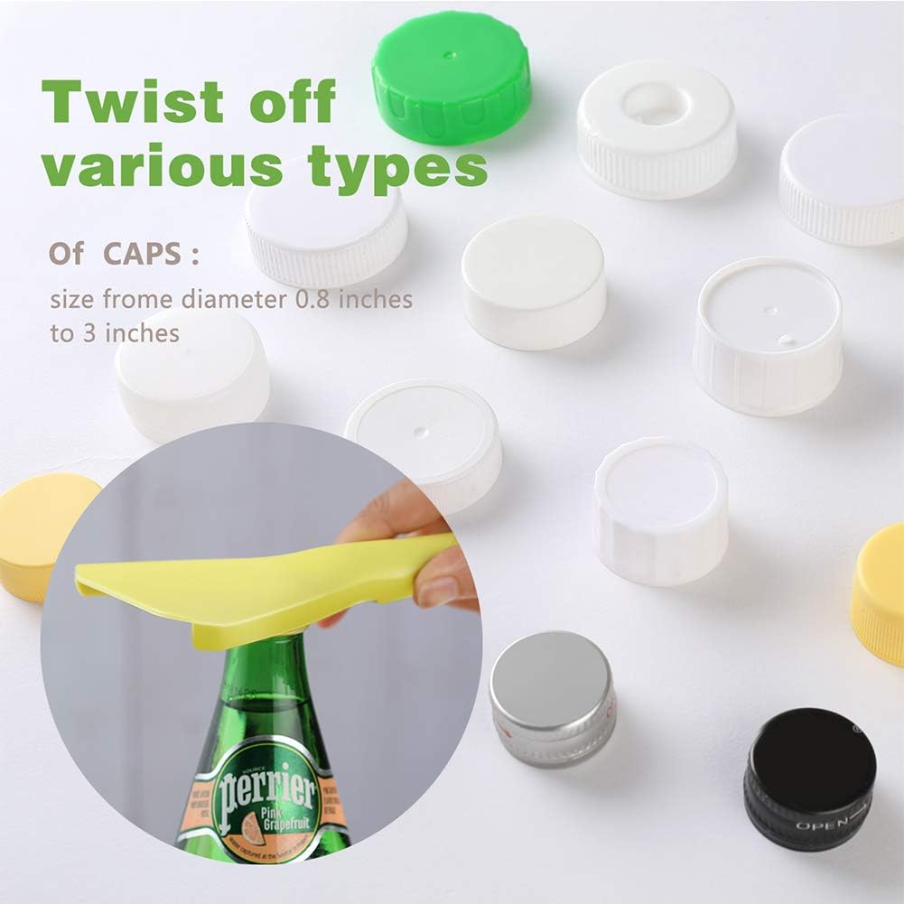 Ergonomic twists off bottle opener for seniors