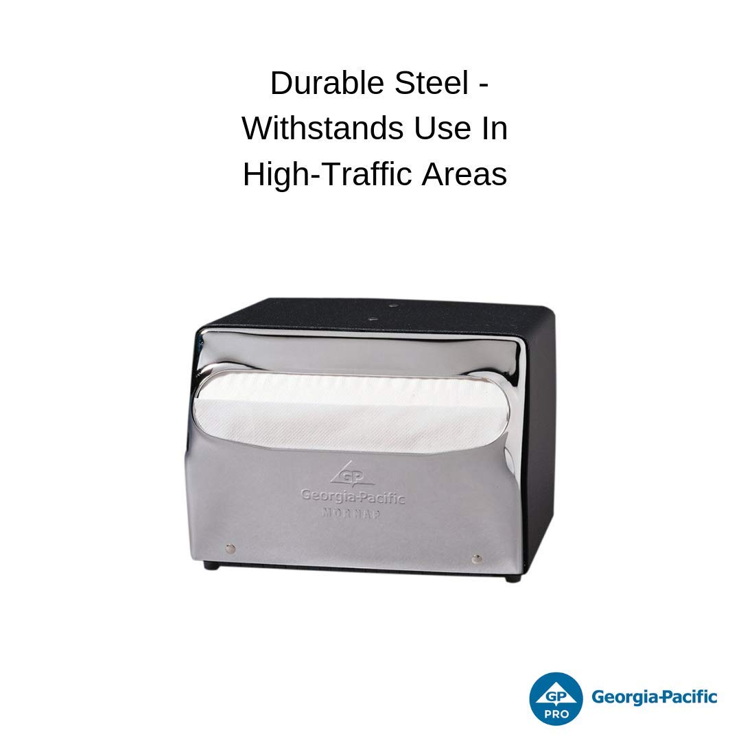 Durable and Stylish Full-Fold Napkin Dispenser by Georgia-Pacific Chrome Finish
