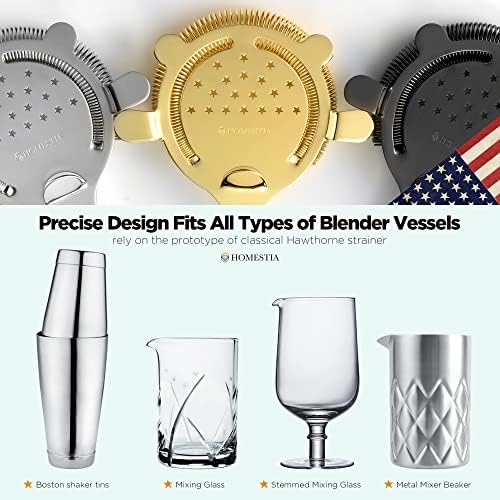 Sturdy Stainless Steel Cocktail Strainer for Bartending