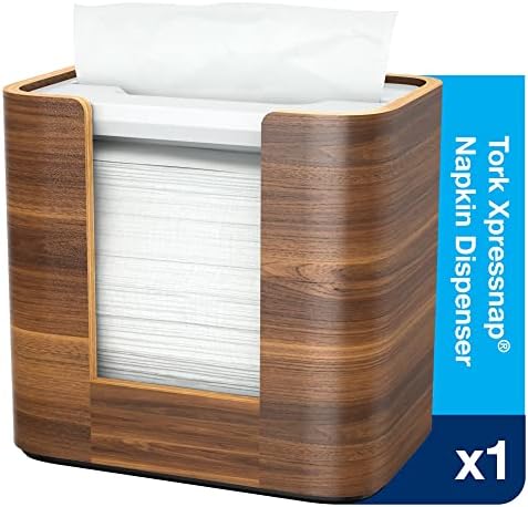 Tork Xpressnap Tabletop Napkin Dispenser - Compact Wood Design