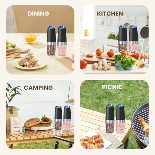Battery Operated Salt and Pepper Grinder Set