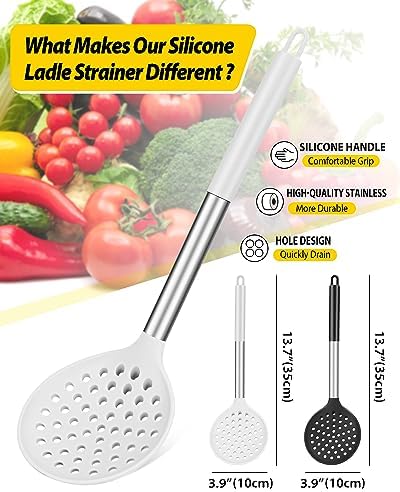 Premium Kitchen Ladle Strainer Set for High Heat and Easy Cooking