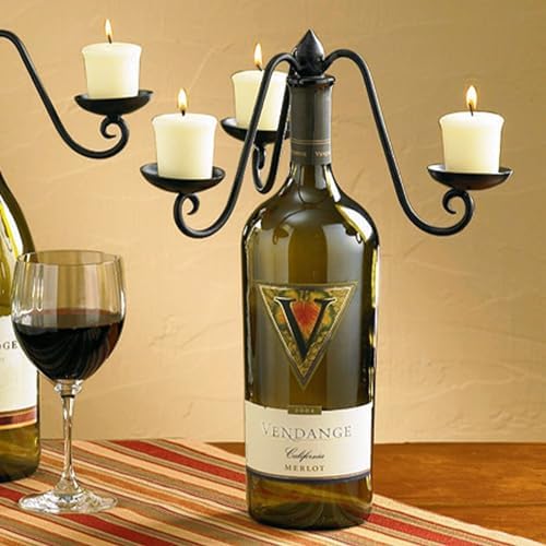 Elegant Candelabra Bottle Topper Set for Wine Lovers