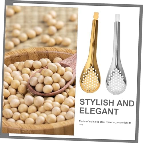 BrightFUFU x2 Caviar Slotted Serving Spoons