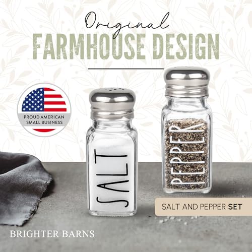 Clear Glass Salt Pepper Shakers Set by Brighter Barns
