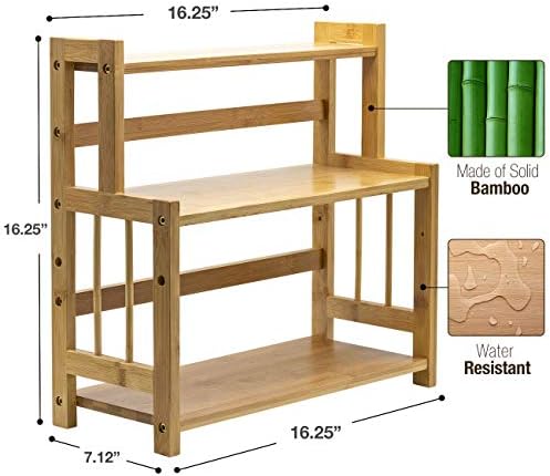 Sorbus 3-Tier Bamboo Spice Storage Organizer
