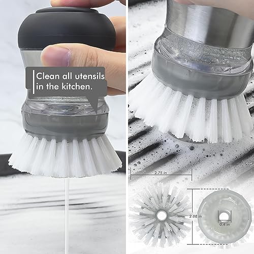 4-Piece Palm Brush Refills for OXO Steel Soap Dispensing Dish Brush