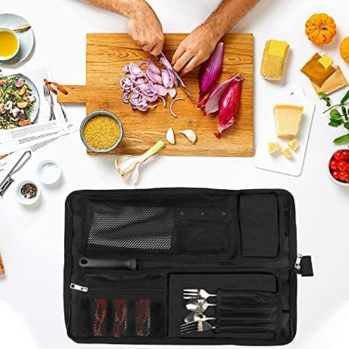 Premium Heavy Duty Chef Knife Roll Bag for Easy Storage Carry