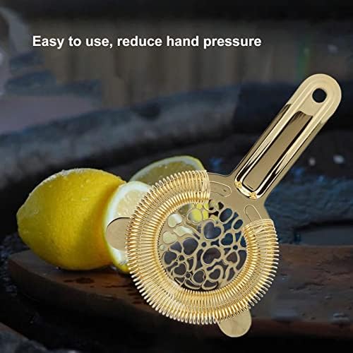 Cocktail Strainer Stainless Steel Luxury Gold