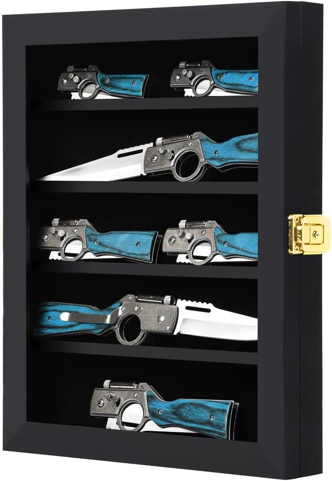 Professional Display Case for Pocket Knives Anti-UV Protection Easy to Move