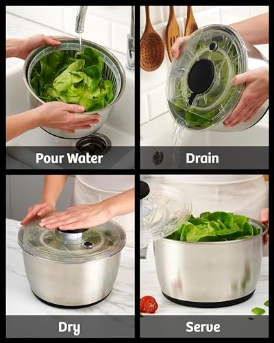 Stainless Steel Kitchen Depths - Pump Salad Spinner More