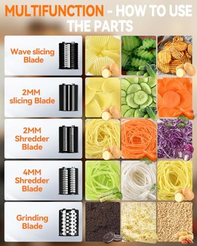 SVKLHY 5-in-1 Electric Cheese Grater