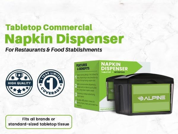 Alpine Industries - Tabletop Napkin Holder for Restaurants