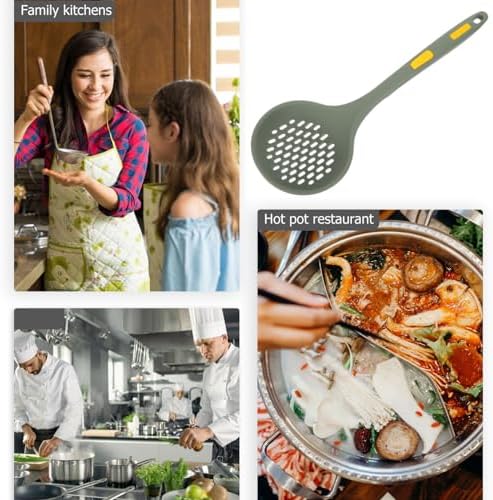 Bestoay Food Grade Silicone Scoop Strainer