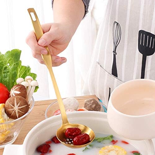 2-Piece Gold Colander Ladle Set for Hotpot