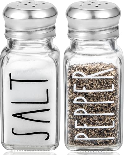 Clear Glass Salt Pepper Shakers Set by Brighter Barns
