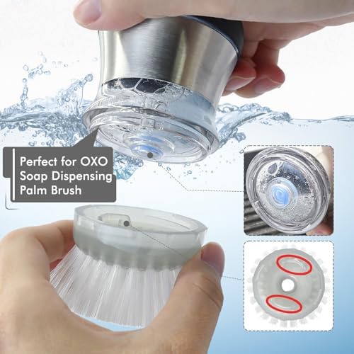 4-Piece Palm Brush Refills for OXO Steel Soap Dispensing Dish Brush