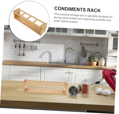 Wooden Seasoning Bottle Storage Rack