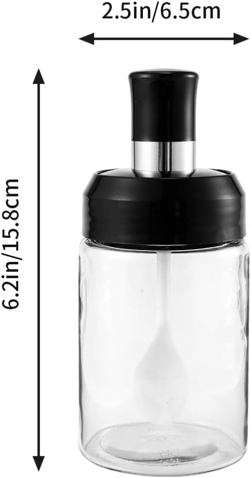 Cabilock 2 Pcs Seasoning Container Glass Bottles