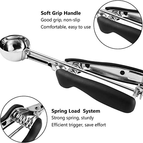 3-Sized Cookie Scoop Set for Baking