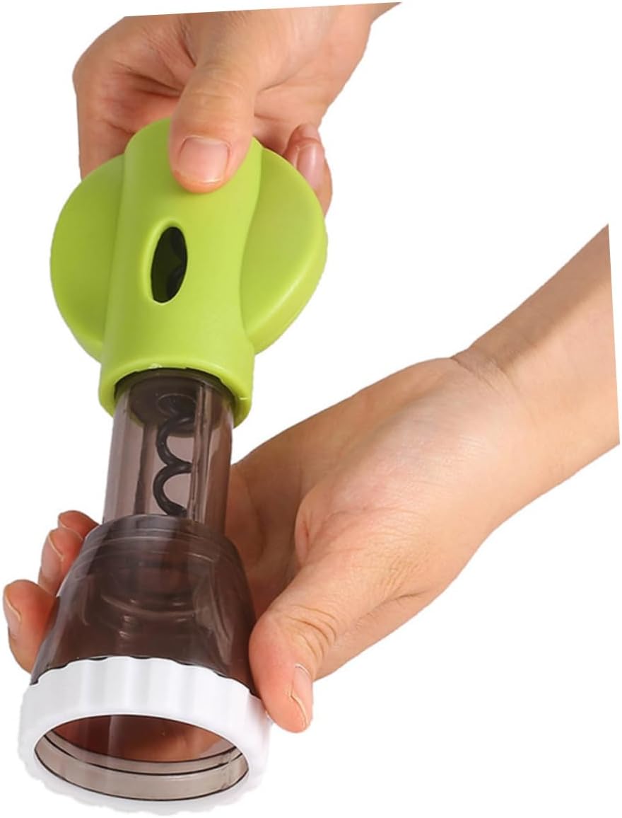 Mini Electric Can Opener with Corkscrew Garneck Dual-Action