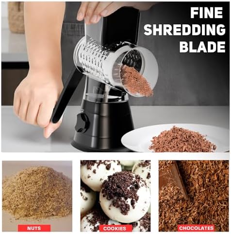 Experience the Convenience of Nonnis Kitchen - 3 Blade Manual Cheese Grater