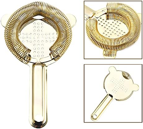 Heavy-Duty Stainless Steel Bar Strainer for Cocktails and Muddled Drinks