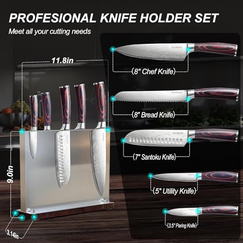 Versatile Kitchen Knife Set with Magnetic Block
