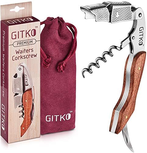 Professional Grade Wine Opener - Rosewood Handle Durable Multi-functional for Professionals Amateurs
