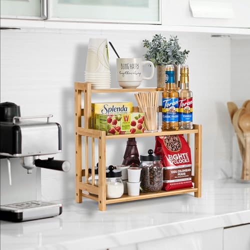 Sorbus 3-Tier Bamboo Spice Storage Organizer
