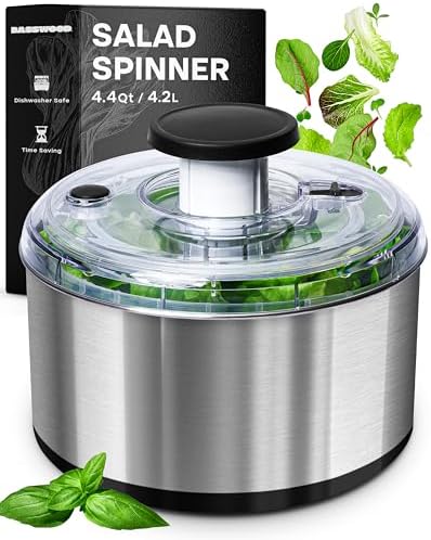 Stainless Steel Pump Salad Spinner
