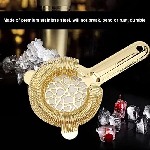 Cocktail Strainer Stainless Steel Luxury Gold