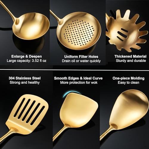 9-Piece Stainless Steel Cooking Utensils Set