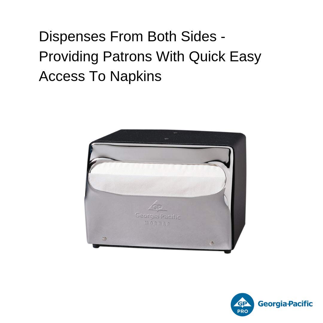 Durable and Stylish Full-Fold Napkin Dispenser by Georgia-Pacific Chrome Finish