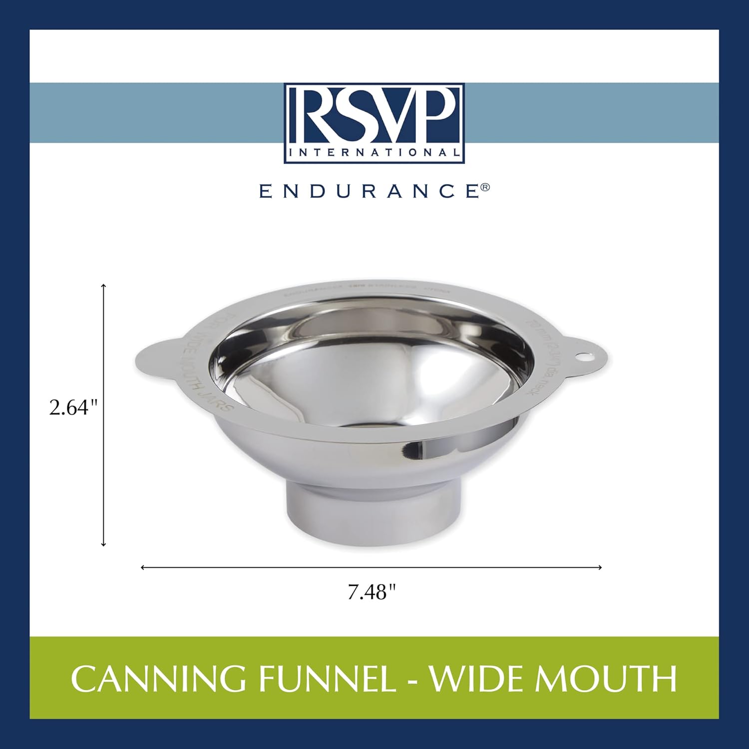 RSVP International Endurance Canning Funnel 188 Stainless Steel