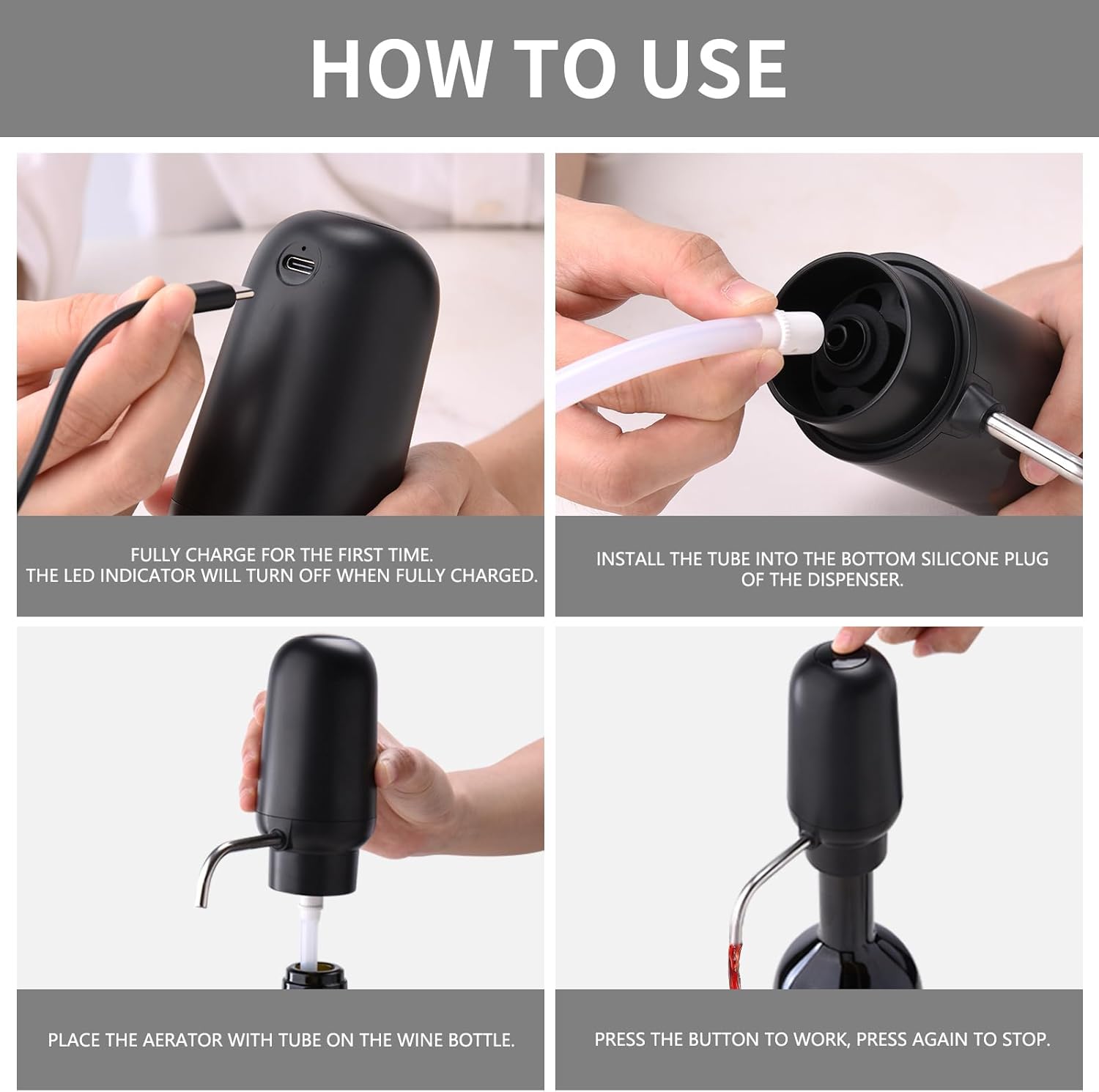 Effortless Electric Wine Opener Set