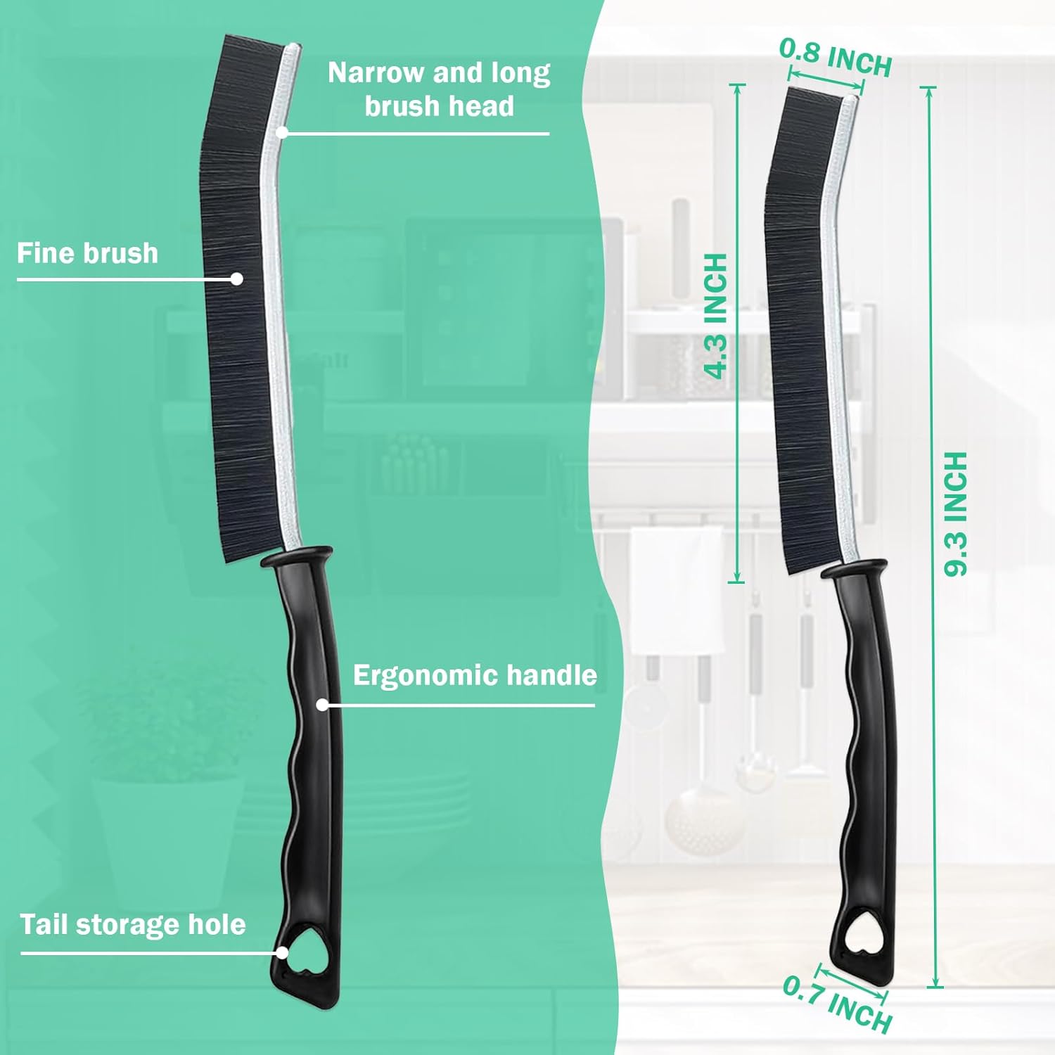 Super Durable Crevice Brush for Small Space Cleaning