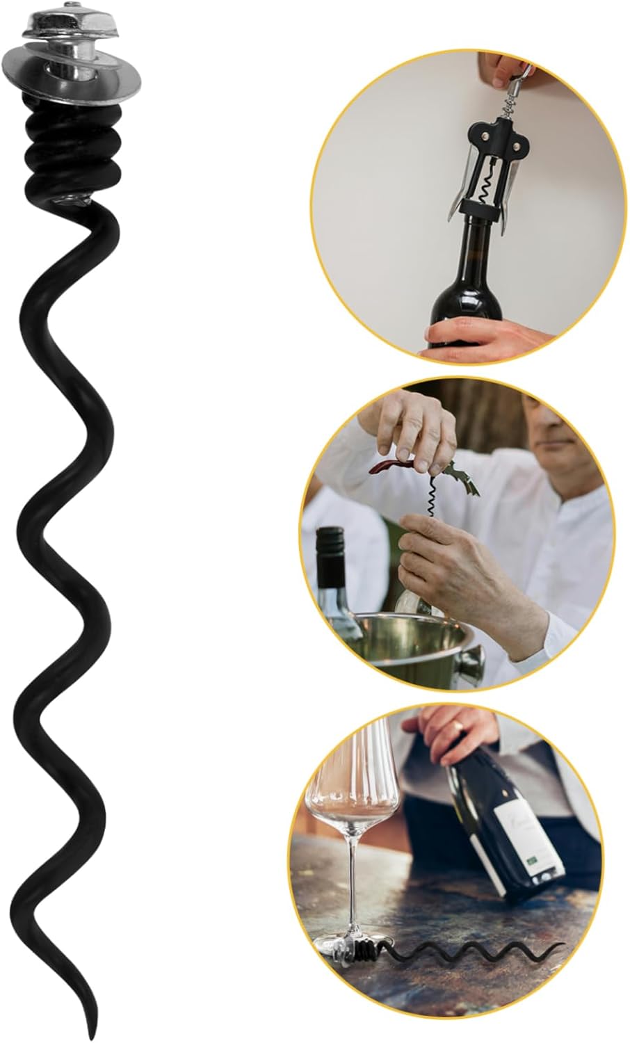Metal Spiral Corkscrew Bottle Opener Set for Wine Beginning