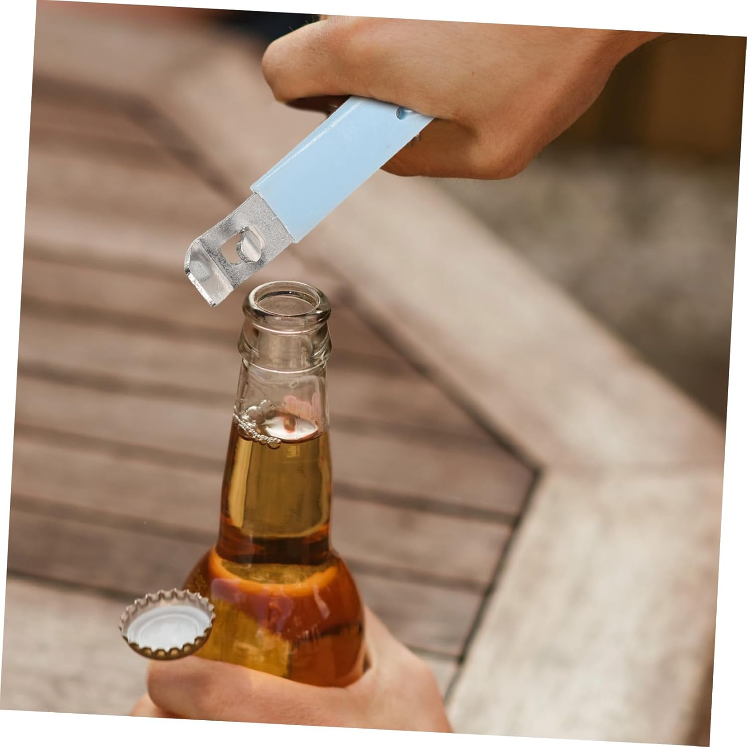 Foldable 2-Piece Steel Vial Bottle Opener for Healthcare Professionals