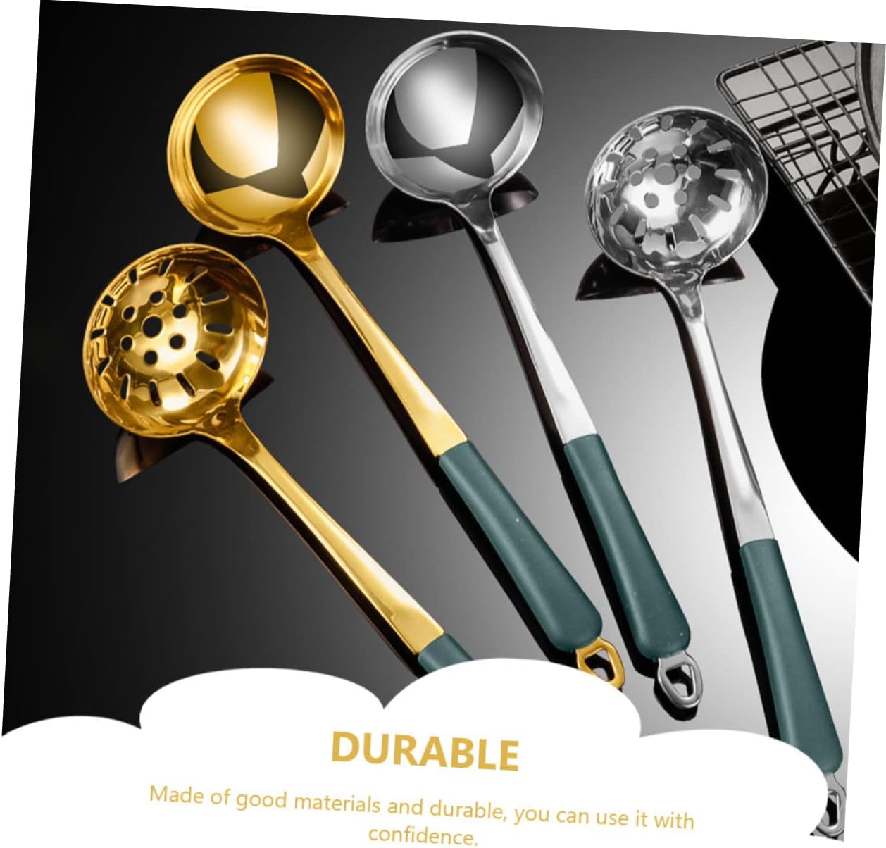 2-Piece Stainless Steel Hot Pot Spoon Colander