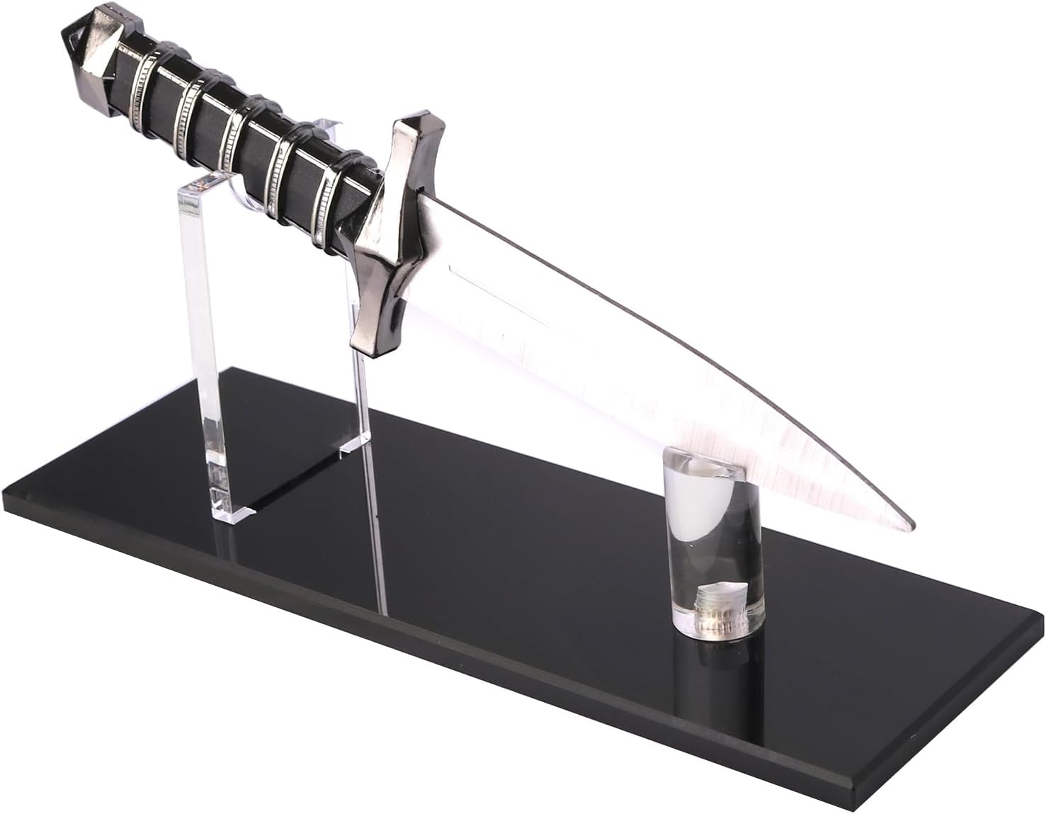 KAFENDA Black Acrylic Knife Display Stand - Sturdy Safety and Style