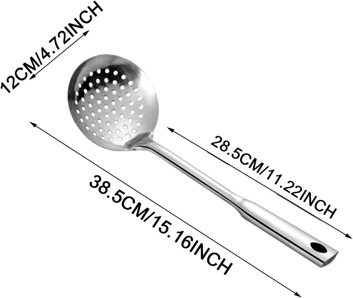 Premium Stainless Steel Strainer Long Handle Durable Kitchen Tool for Nonstick Cookware