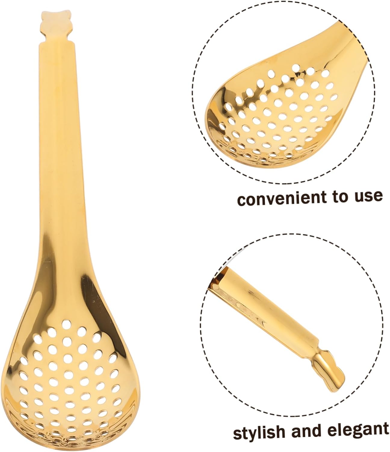 BrightFUFU x2 Caviar Slotted Serving Spoons